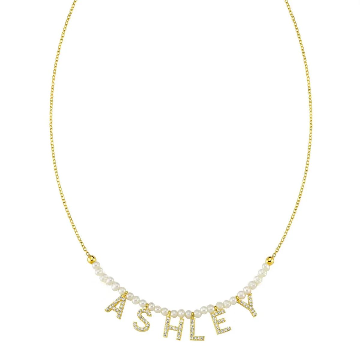 Pearl It’s All in a Name Necklace (No Hearts) | The Sis Kiss