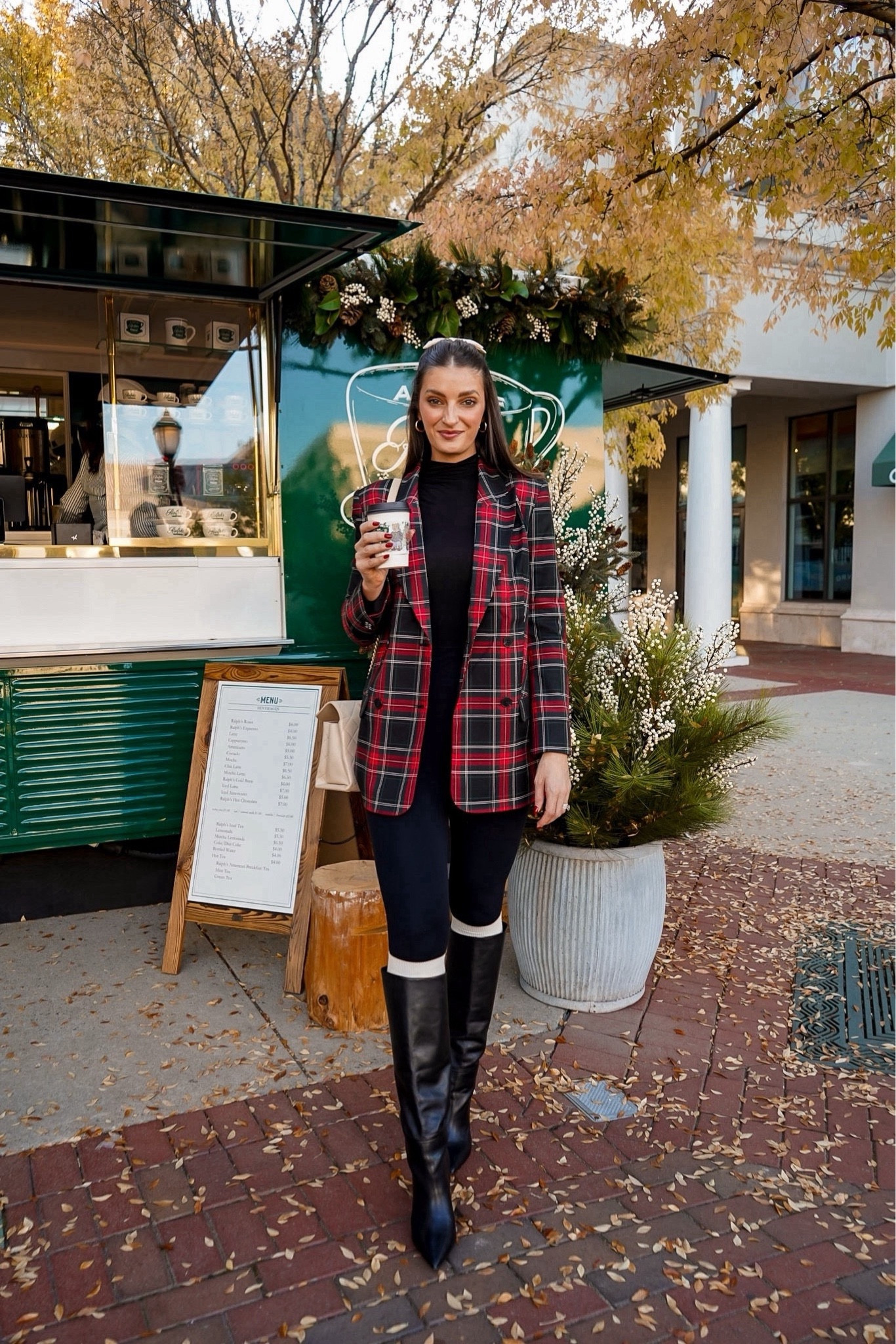 Obsessed with this holiday outfit! My blazer runs TTS - I’m wearing a small.

#LTKfindsunder100 #LTKSeasonal #LTKover40