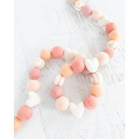 Sweet On You Felt Ball Garland - Heart Garland, Valentine's Day, Heart, Pom | Etsy (US)