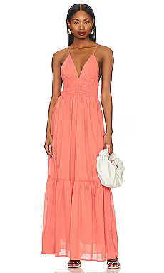 FAITHFULL THE BRAND Palmilla Maxi Dress in Melon from Revolve.com | Revolve Clothing (Global)