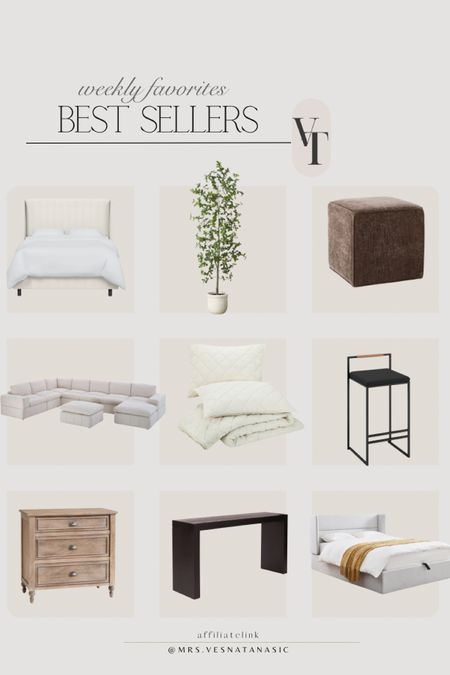 This week’s best sellers include our bed and the boys’ new beds, which are both on sale! Our sectional here is also on sale.

You can use my code VESNA44 for a discount on my kitchen counter stools. 

Best sellers, home, living room, bedroom, bed, bedding, Walmart, Walmart home, Wayfair finds, Target home, Target style, nightstand, counter stools, Pottery Barn, Wayfair, Target, 

#LTKSeasonal #LTKhome #LTKsalealert