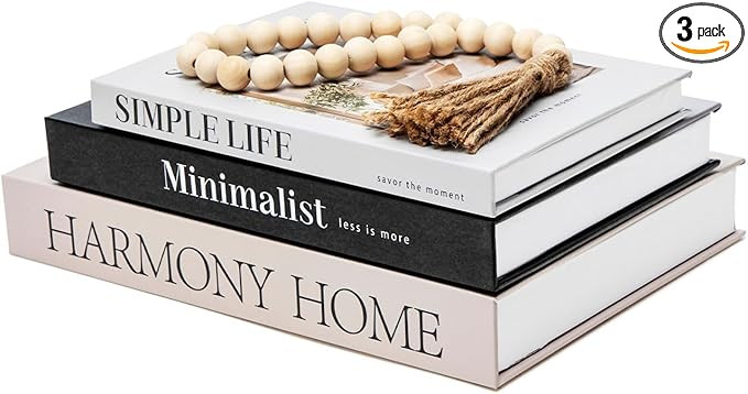 TwoDays Beautiful Coffee Table Books, Neutral Fashion Decorative Books for Home Bookshelf, Modern... | Amazon (US)