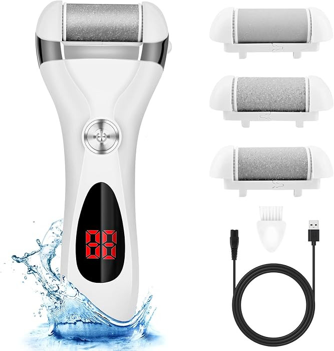 Electric Foot Callus Remover Kit, Elmchee Rechargeable Callous removers 3 Grinding Heads Waterpro... | Amazon (US)