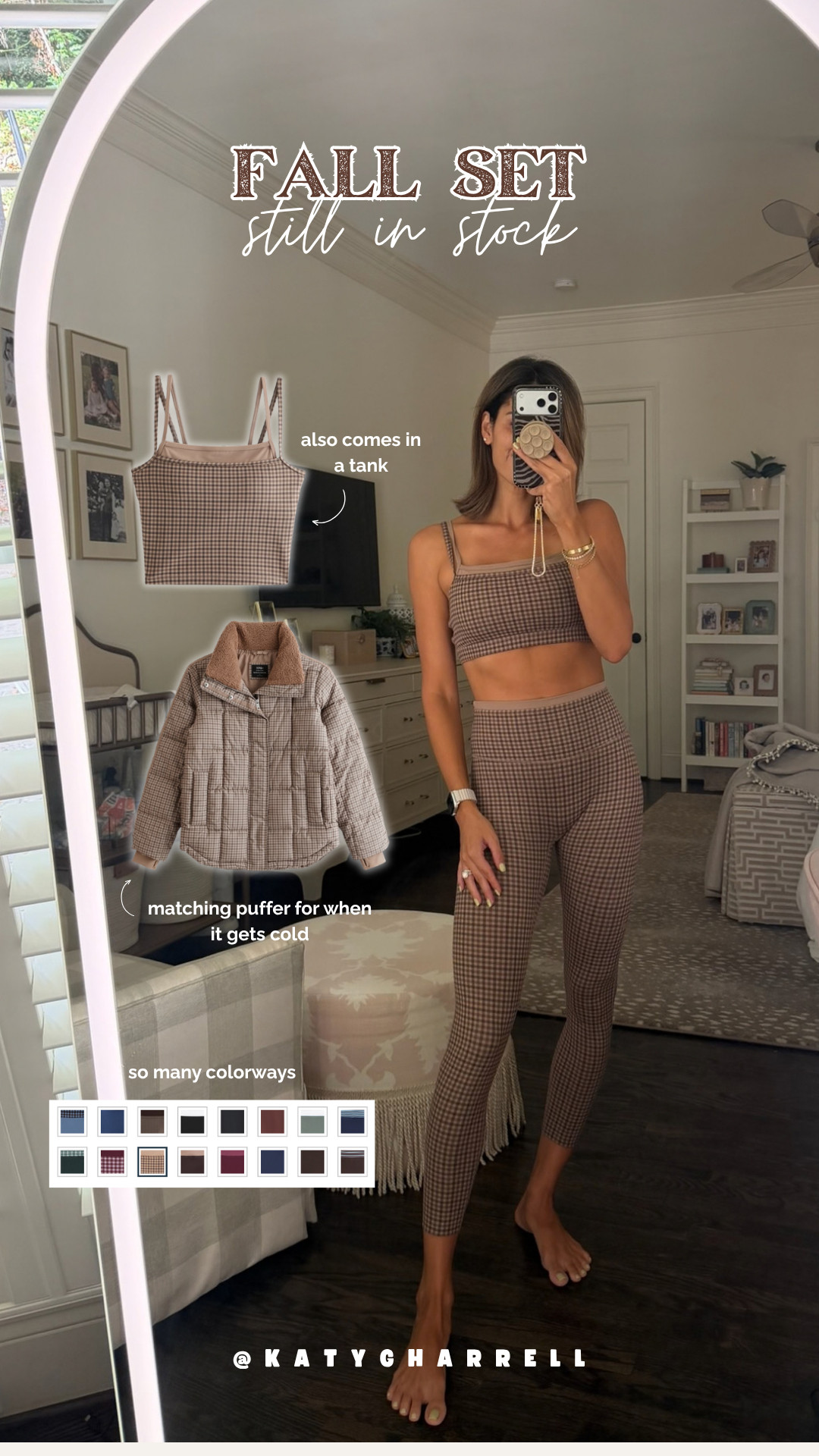 My favorite Fall workout set!!! I've worn it to Solidcore and got so many compliments 🤎 the top also comes in a longer version if you prefer that! Wearing size medium in the top and small in the leggings!

fall set, abercrombie set, gingham, fall outfits women, workout set, athleisure, Katy Harrell 

 #LTKootd #LTKSeasonal #LTKActive