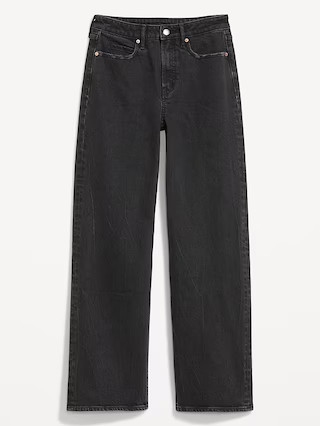 Extra High-Waisted Wide-Leg Black Jeans for Women | Old Navy (US)