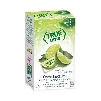 True Lime crystalized lime Flavored Water - 32pk/0.9oz Packet | Target