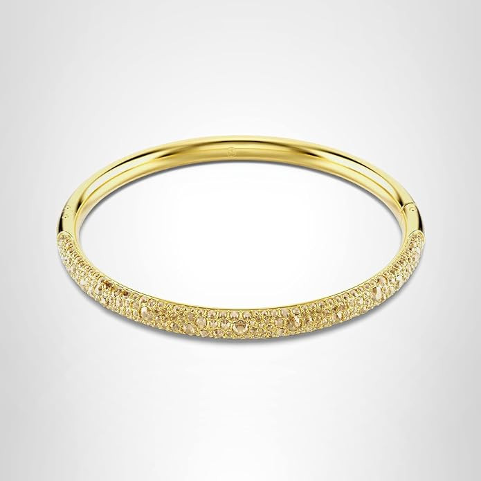 Swarovski Sublima bangle, Snow pavé, White, Gold-tone plated | Amazon (US)
