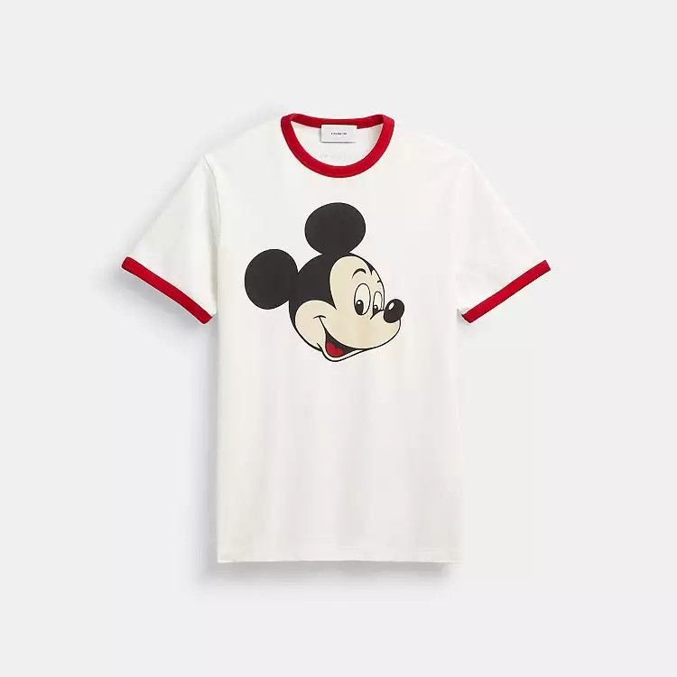 Disney X Coach Mickey Graphic Ringer T-Shirt | Coach (US)