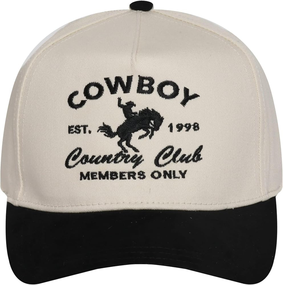 MIRMARU Western Cowboy Embroidered 5 Panel Cotton Two Tone Trucker Hat-Retro Southwest Style Snap... | Amazon (US)