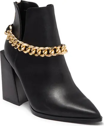 Steve Madden Tranquil Chain Trim Leather Boot | Nordstromrack | Nordstrom Rack