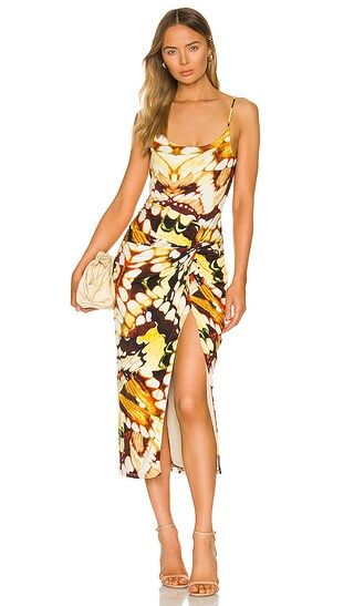 Inez Midi Dress in Yellow Butterfly | Revolve Clothing (Global)