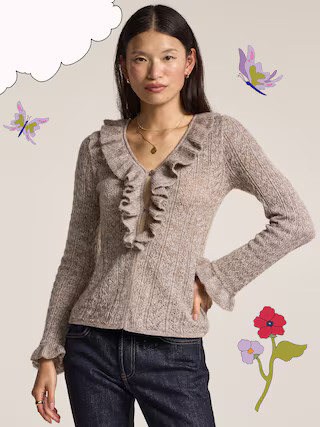 Old Navy x Anna Sui Ruffle Cardigan Sweater | Old Navy (US)
