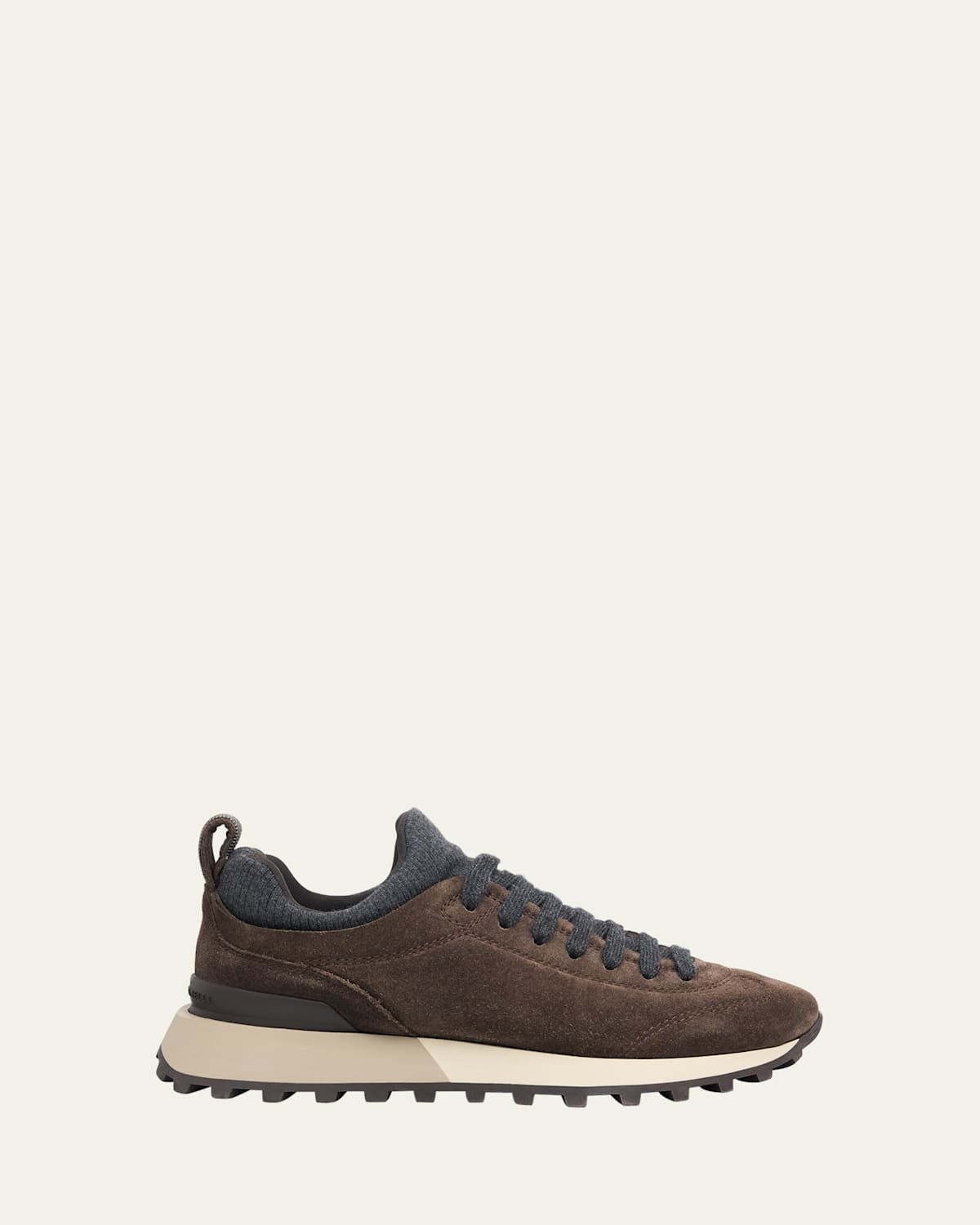 Suede Flannel Microsole Runner Sneakers with Monili Pull Tab | Bergdorf Goodman