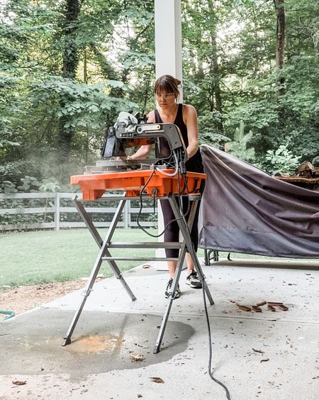 This is the best wet saw if you’re working on a tile DIY! 

#tablesaw #tileinstall #ridgidtools 

#LTKHome