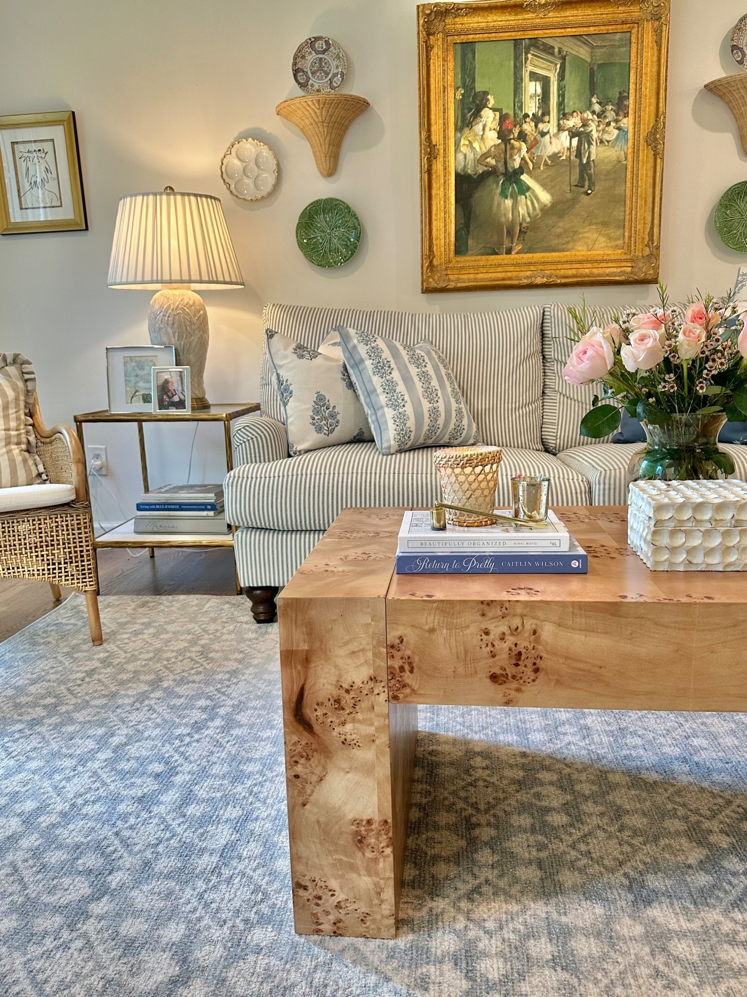 Living room, Grandmillennial, pillows, rug, coffee table 

#LTKHome