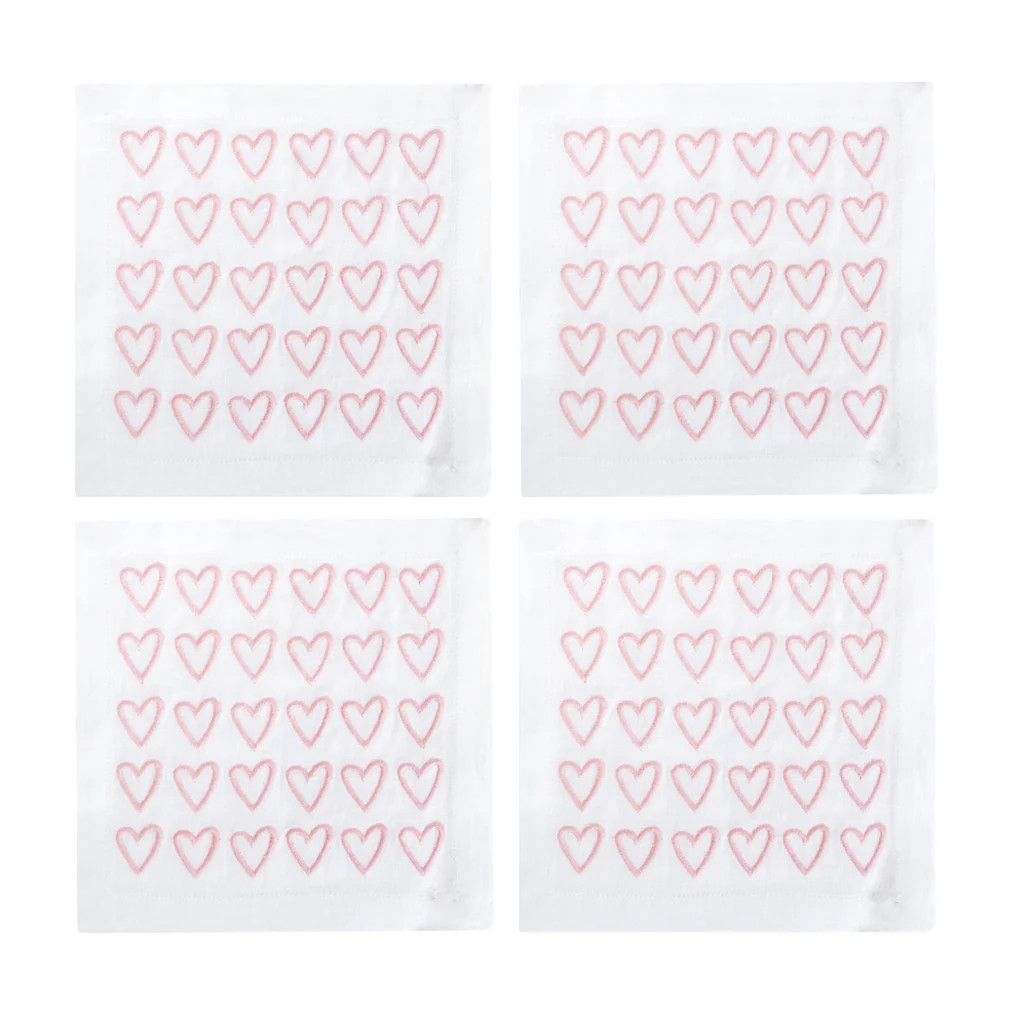 Half Hearted Coaster, Set of 4 | Blue Print