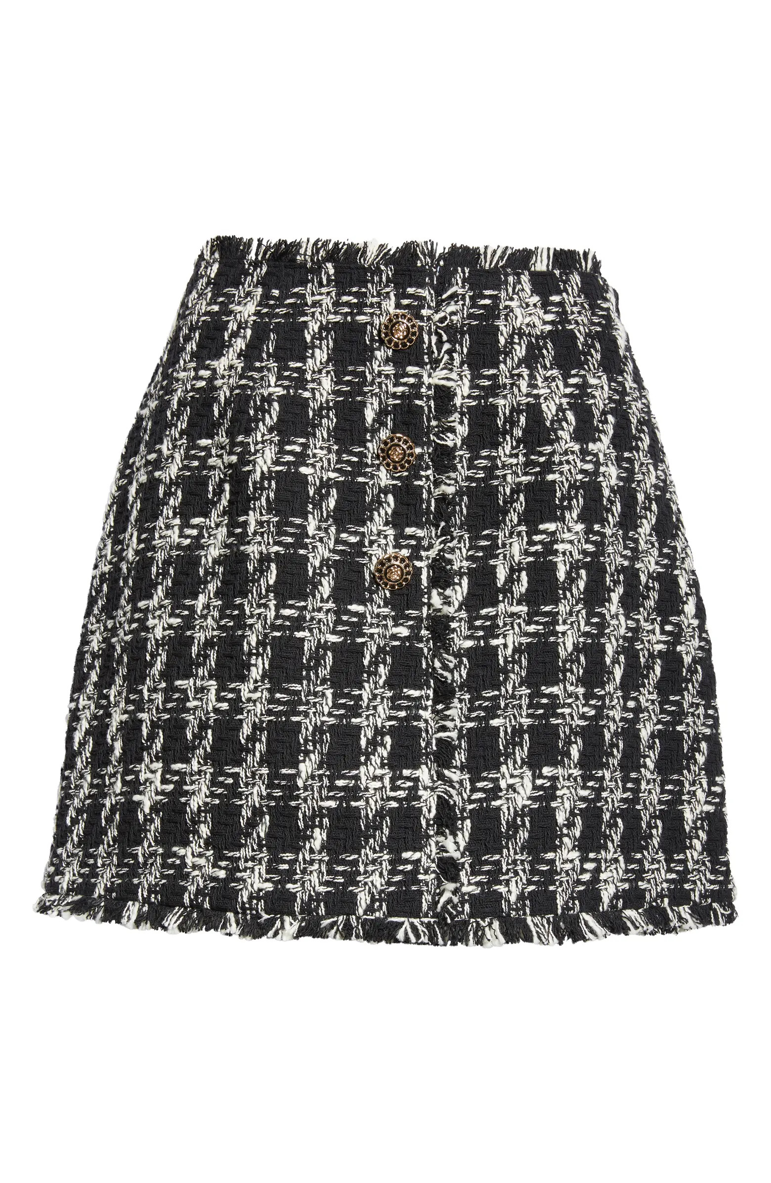 Adrienne Cotton Blend Tweed Miniskirt | Nordstrom