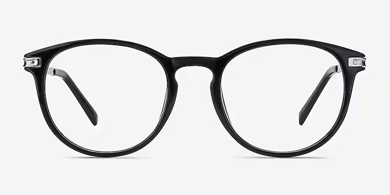 Daphne Round Black Glasses for Women | Eyebuydirect | EyeBuyDirect.com