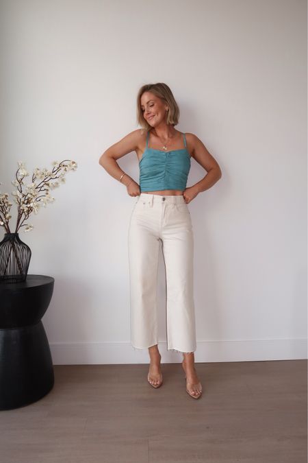 Top and jeans both on sale! Use code AFSHORTS for an additional 15% off in cart at Abercrombie!
XS top / 0 Petite jeans 🤍

#LTKFindsUnder50 #LTKShoeCrush #LTKSaleAlert