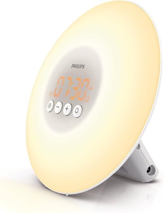 Philips SmartSleep HF3500/60 Wake-Up Light Therapy Alarm Clock with Sunrise Simulation, White | Amazon (US)