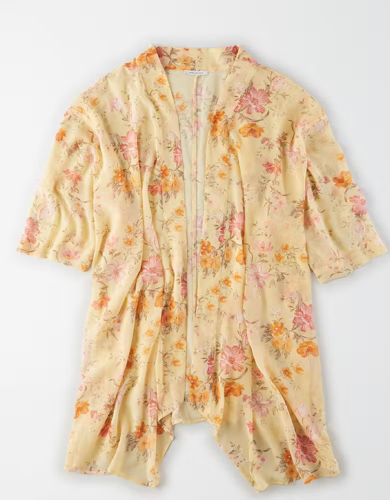 AE Chiffon Kimono | American Eagle Outfitters (US & CA)