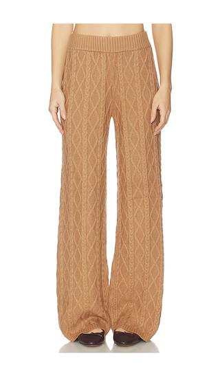 Sweater Knit Straight Leg Pant in Dark Honey | Revolve Clothing (Global)