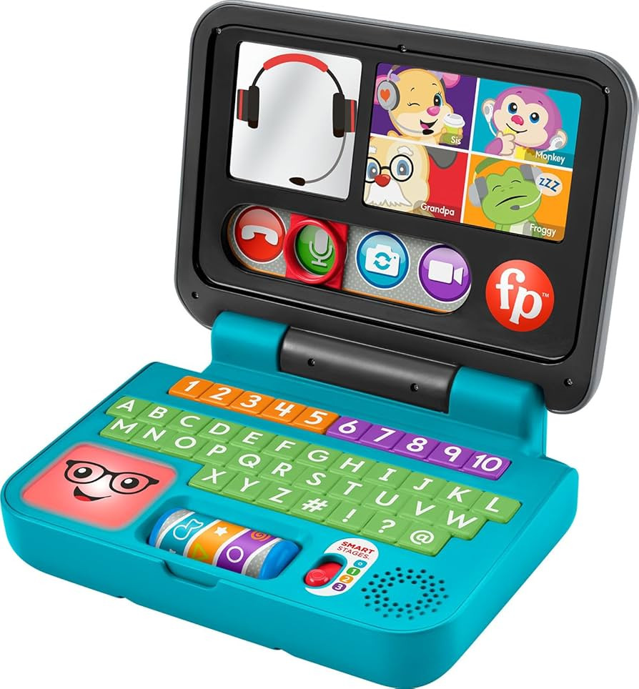 Fisher-Price Baby & Toddler Toy Laugh & Learn Let’s Connect Laptop Pretend Computer with Smart ... | Amazon (US)