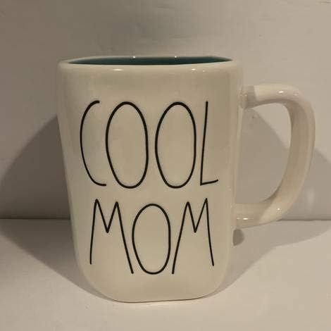 Rae Dunn COOL MOM Mug Coffee Tea cup - Turquoise interior - Mother's Day gift - Mother gift - - Cera | Amazon (US)