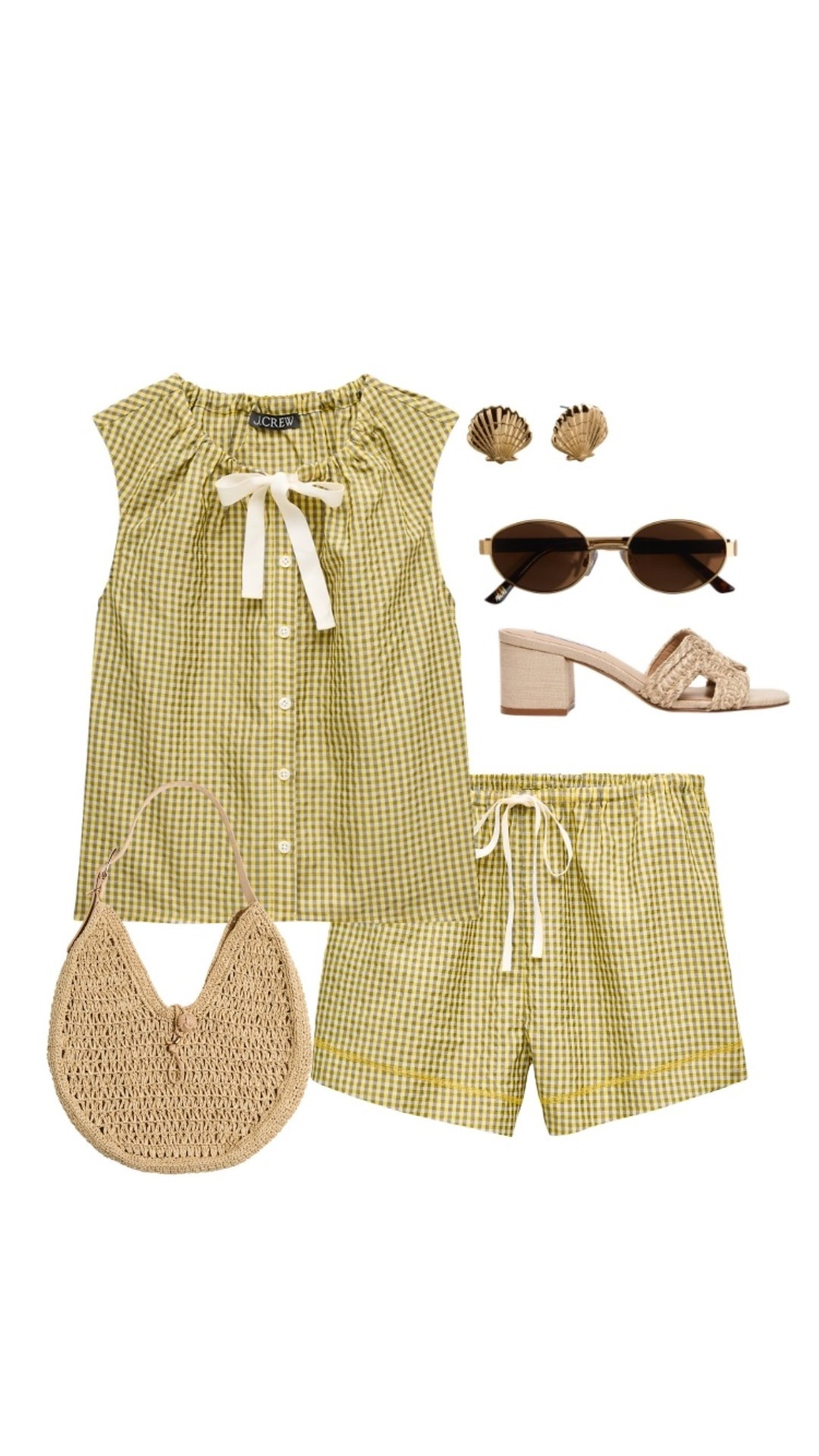 Gingham matching set from j crew! Looks great as separates, too! Easy to dress up or down.

#LTKSeasonal #LTKPetite #LTKTravel