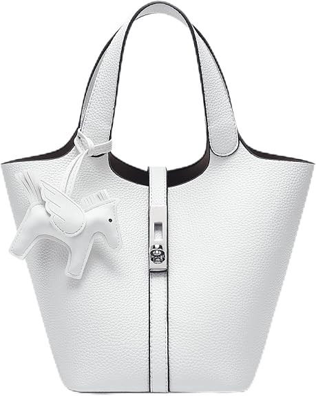 Tote Bag for Women Vegan Leather Bucket Purse for Women Top Handle Handbag Shoulder Bag with Deta... | Amazon (US)