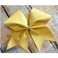 Yellow Glitter Cheer Bow/Yellow Bow/Glitter Bow/Cheer Bow | Etsy (US)