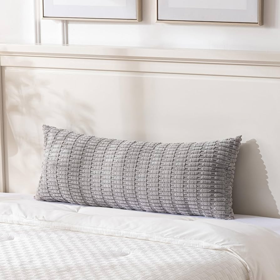 Fancy Homi Decorative Throw Pillow Covers for Bed Couch Bedroom Bench, Soft Corduroy Solid Pillow... | Amazon (US)