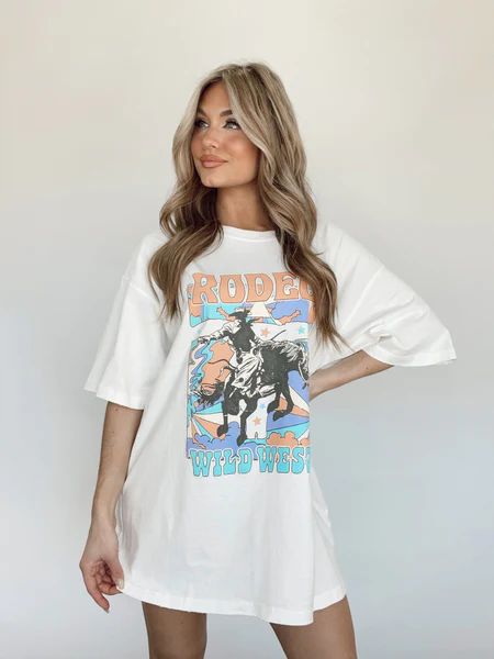 White Wild West Rodeo Graphic Tee | Lane 201 Boutique