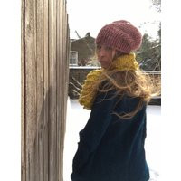 Pink hat, Chunky knit beanie, hand knit slouchy hat | Etsy (UK)