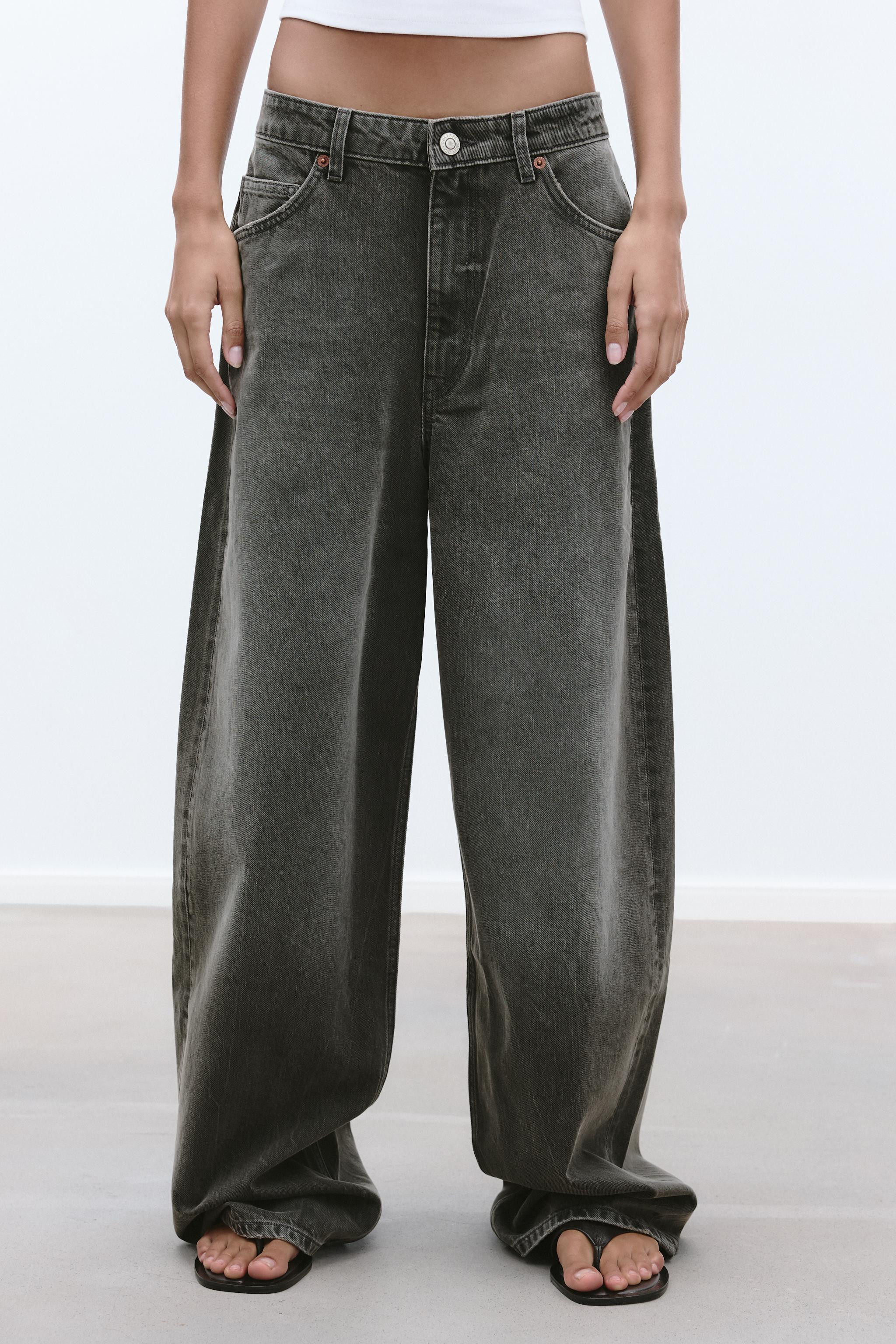 RELAXED OVERSIZE MID-WAIST JEANS | Zara UK