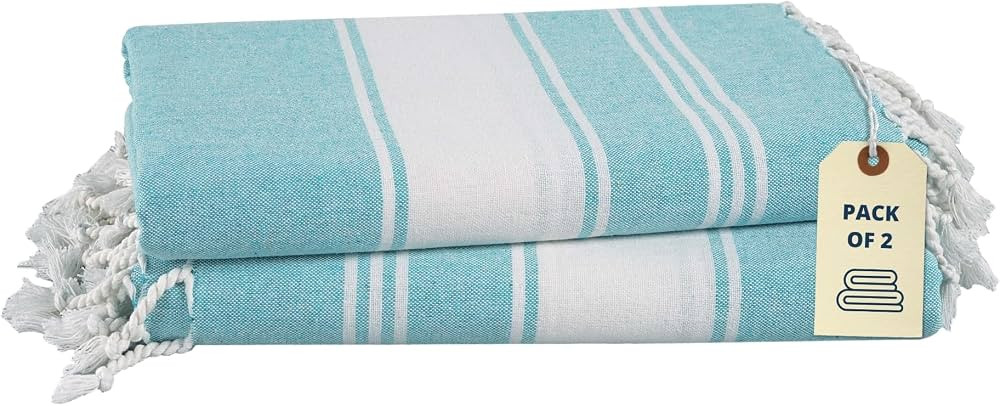LANE LINEN Beach Towel 2 Pack, Oversized Beach Towel 39"x71", Lightweight Beach Essentials for Wo... | Amazon (US)