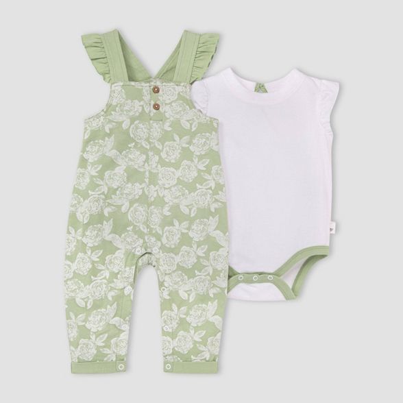 Burt's Bees Baby® Girls' Fresh Spring Air Romper and Jumpsuit Set - Light Mint Green | Target