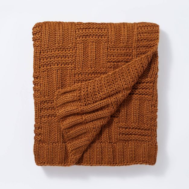 Basket Weave Knit Throw Blanket - Threshold™ designed with Studio McGee | Target