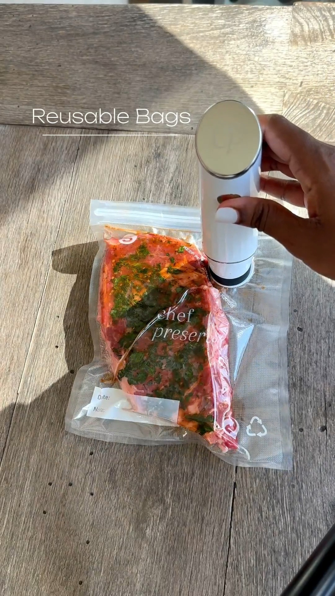 Being totally honest—I bought one of those big, plug-in vacuum sealers a few years ago... and never used it…😅😭 It was bulky and just didn't feel convenient enough to reach for.

This one? Game changer. 🤩 It's wireless, compact, and comes with reusable bags that are both microwave and dishwasher safe.

Definitely a kitchen must-have!
You can seal marinated foods and pop them straight into the fridge or freezer, and it's perfect for keeping your veggies fresh too.

A must-have for every kitchen! All items are ready to shop—just tap the link!

#LTKSaleAlert #LTKHome #LTKStyleTip