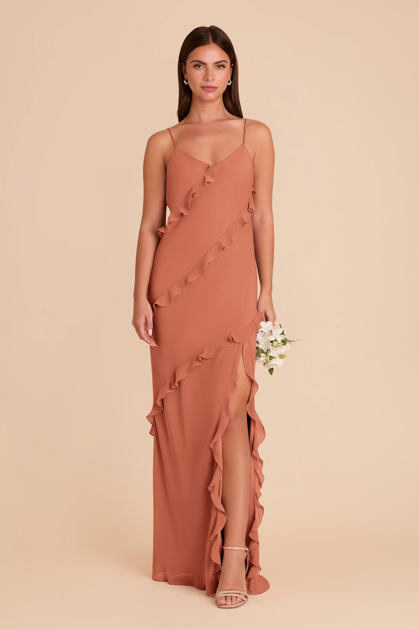 Valentina Terracotta Chiffon Dress | Birdy Grey | Birdy Grey