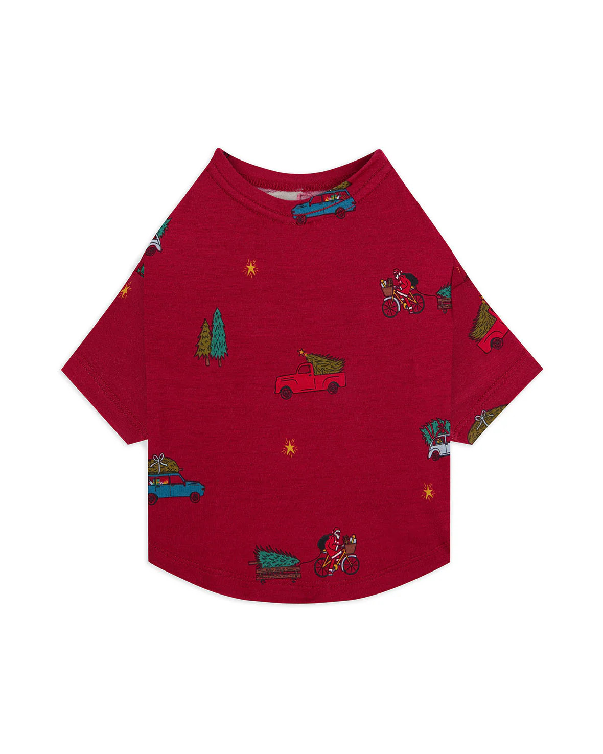 Pets TENCEL™ Modal Christmas Tree Car Print Pyjama T-Shirt | Chelsea Peers NYC