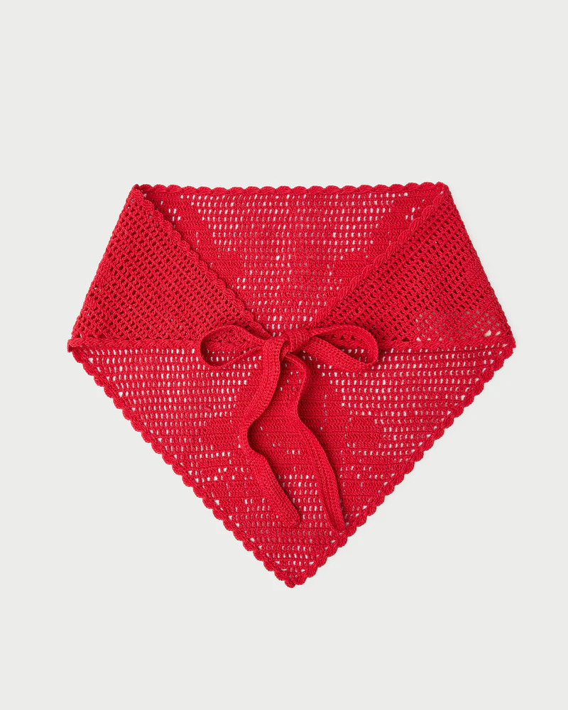 Viv Red Crochet Scarf | Loeffler Randall