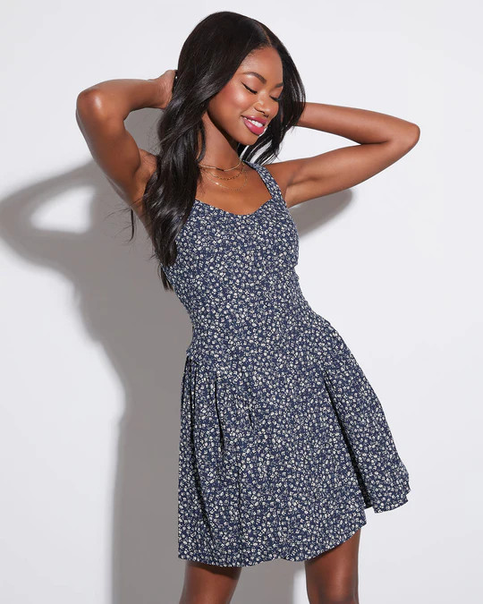 Kaleigh Sweetheart Floral Mini Dress | VICI