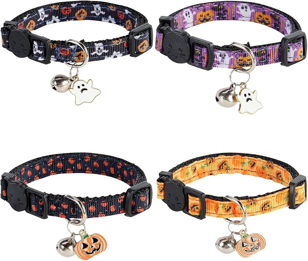 Yizepet Cat Collars with Bells, Breakaway Kitten Collar, Cute Kitty Collar, Pet Supplies Accessor... | Amazon (US)