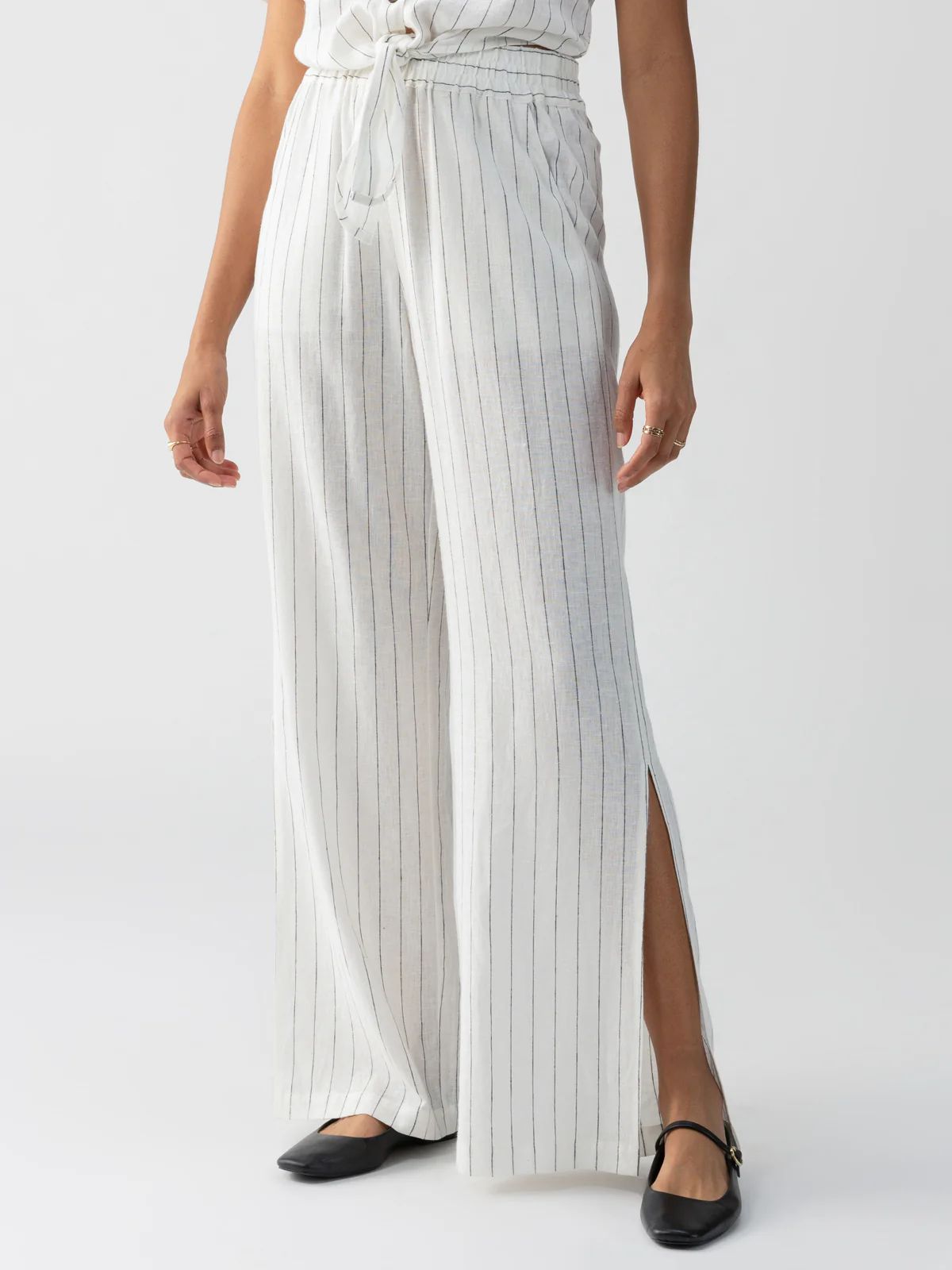 Ocean Front Pull-On Standard Rise Pant Biarritz Stripe | Sanctuary Clothing