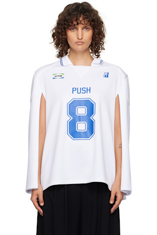 Pushbutton - White Cape Style Jersey Polo | SSENSE