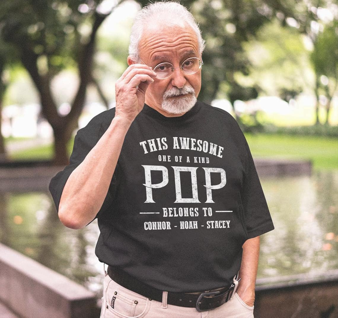 Personalized Shirt for Grandpa Shirt with Kids, Gifts for Grandpa Shirts, Fathers Day Birthday Gi... | Amazon (US)