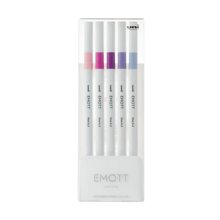 uniball EMOTT Fine Line Marker Pens, Fine Point (0.4mm), Floral Colors, 5 Count | Walmart (US)