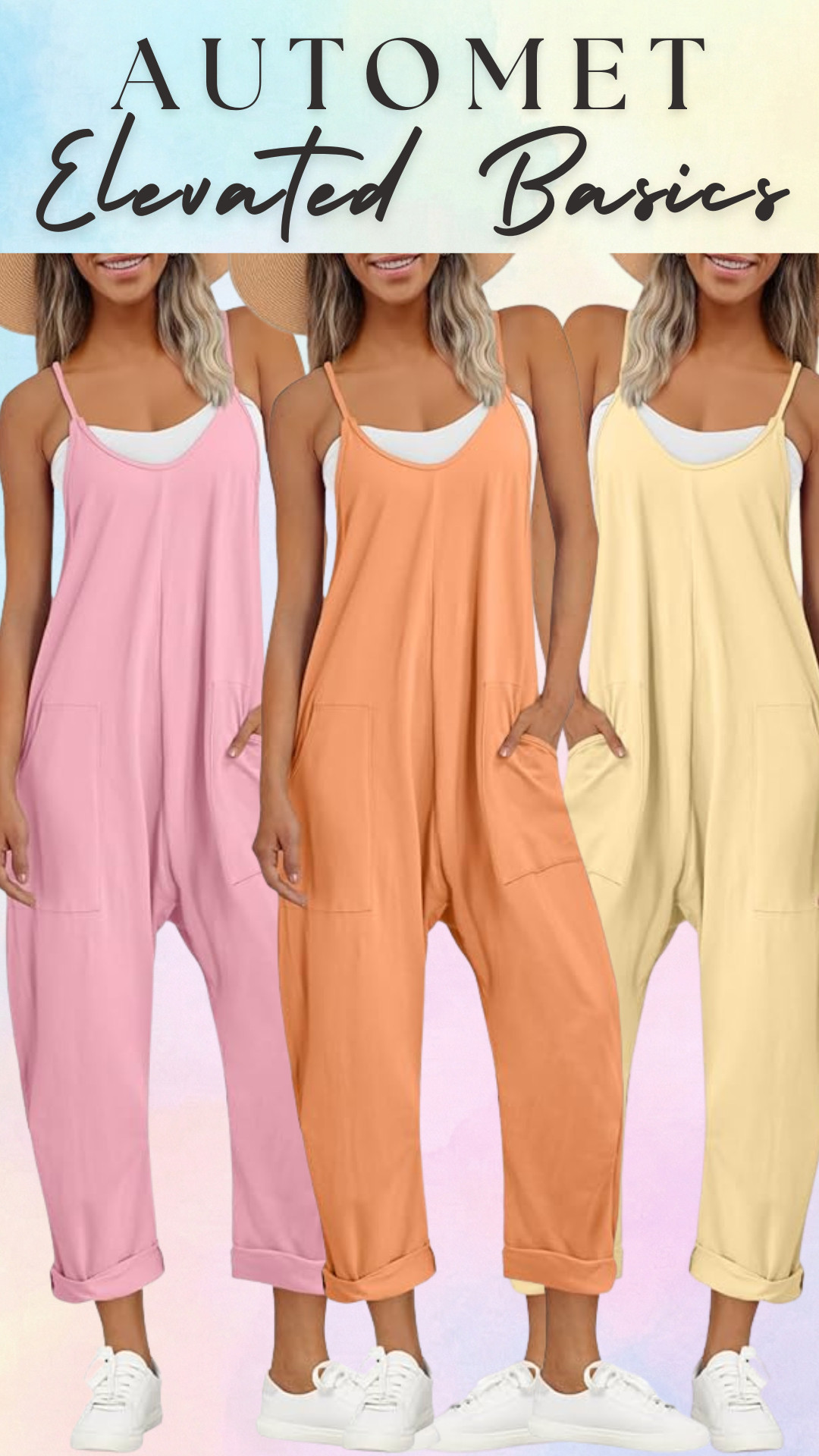 Spring Sunset Colored Jumpsuits by AUTOMET 🌅 

If you love effortless outfits that still look cute and put together, this AUTOMET elevated basics jumpsuit from Amazon is one of those pieces you’ll reach for all spring and summer. 

These relaxed fit jumpsuits are lightweight, breathable, and perfect when you want an easy outfit without overthinking it.

The loose flowy silhouette solves one of the biggest warm-weather outfit struggles — clothes that feel tight, clingy, or uncomfortable in the heat. The soft lightweight fabric and relaxed fit keep it comfortable while still looking stylish.

The adjustable straps, oversized pockets, and draped casual fit make this perfect for everyday wear, travel outfits, vacation days, or running errands. Just add sneakers, sandals, or a denim jacket and you instantly have an easy casual outfit.

Pieces in this lineup:
• Casual Loose Fit Jumpsuit
• Adjustable Strap Romper Jumpsuit
• Oversized Pocket Jumpsuit
• Lightweight Travel Jumpsuit
• Sleeveless Casual One Piece
• Relaxed Fit Summer Jumpsuit
• Everyday Elevated Basic Outfit

Perfect for:
• Casual everyday outfits
• Travel day outfits
• Vacation outfits
• Beach outfits
• Errands and weekend outfits
• Comfortable lounge outfits
• Spring and summer outfits

Everything is linked! 

 

#LTKSeasonal #LTKActive #LTKTravel