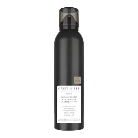Kristin Ess Hair Refine Signature Finishing Hairspray for Hair Styling Flexible Hold Brushable Texture Style Support for Straight Textured Wavy or Curly hair 7.5oz | Walmart (US)